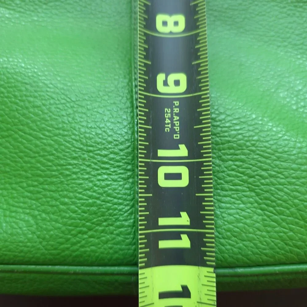 Vintage Latico Leathers Kelly Green Leather Laptop Tote USA Organizer Bag Rare